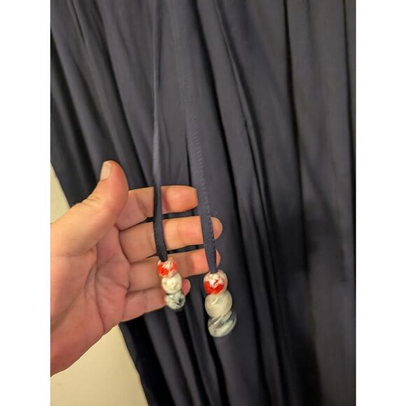 Cristina V Smocked Wide Leg Pants Womens M Pullon Drawstring Loose Flowy - Picture 3 of 9